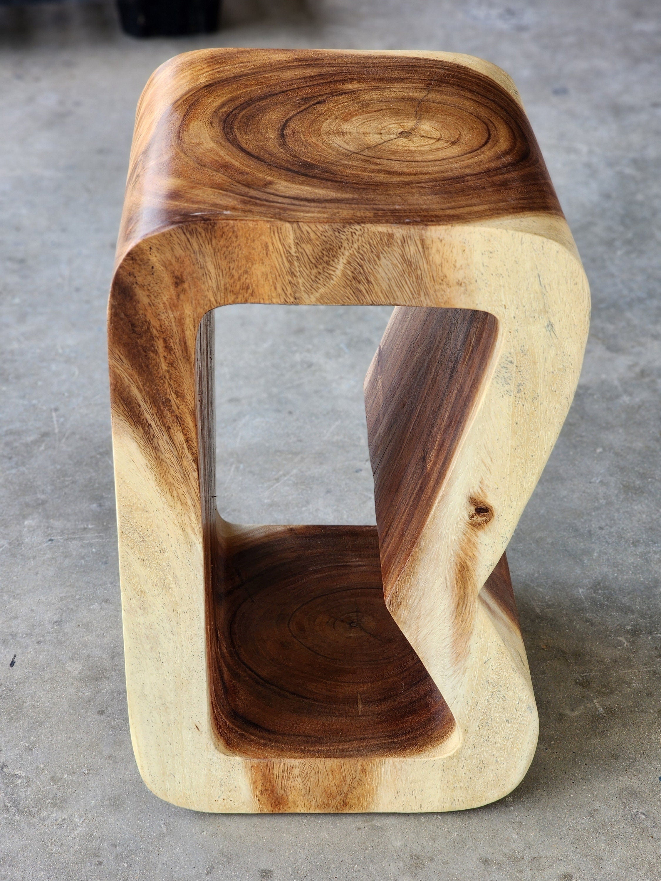 Side table, coffee table or entrance corner table - hand crafted from solid wood