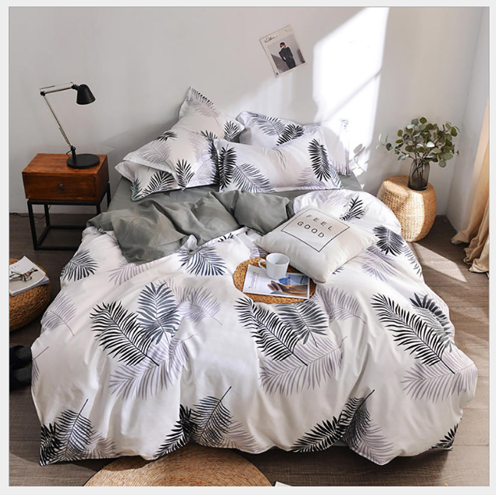 Miralto Palm Leaves Quilt Cover Set – Green – King