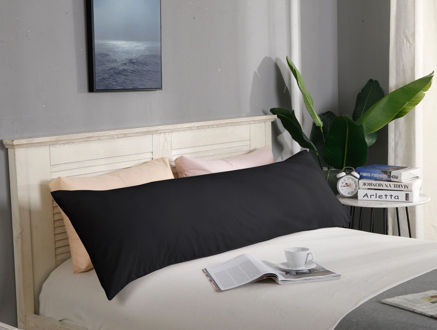 Atlas 1000TC Premium Ultra Soft Body Pillowcase - Black
