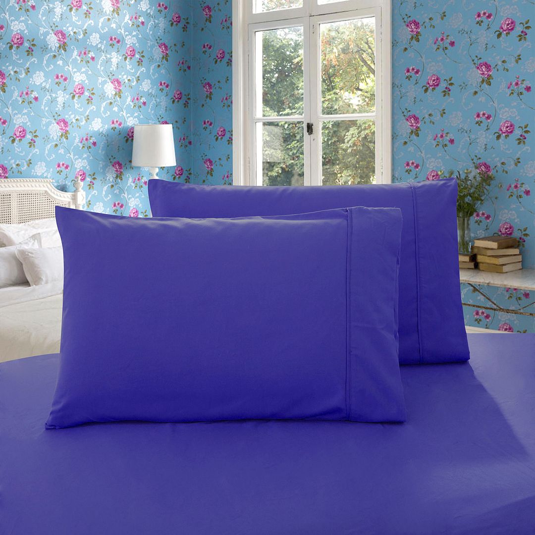 Haven 1000TC Premium Ultra Soft Pillowcases 2 - Pack - Royal Blue – King