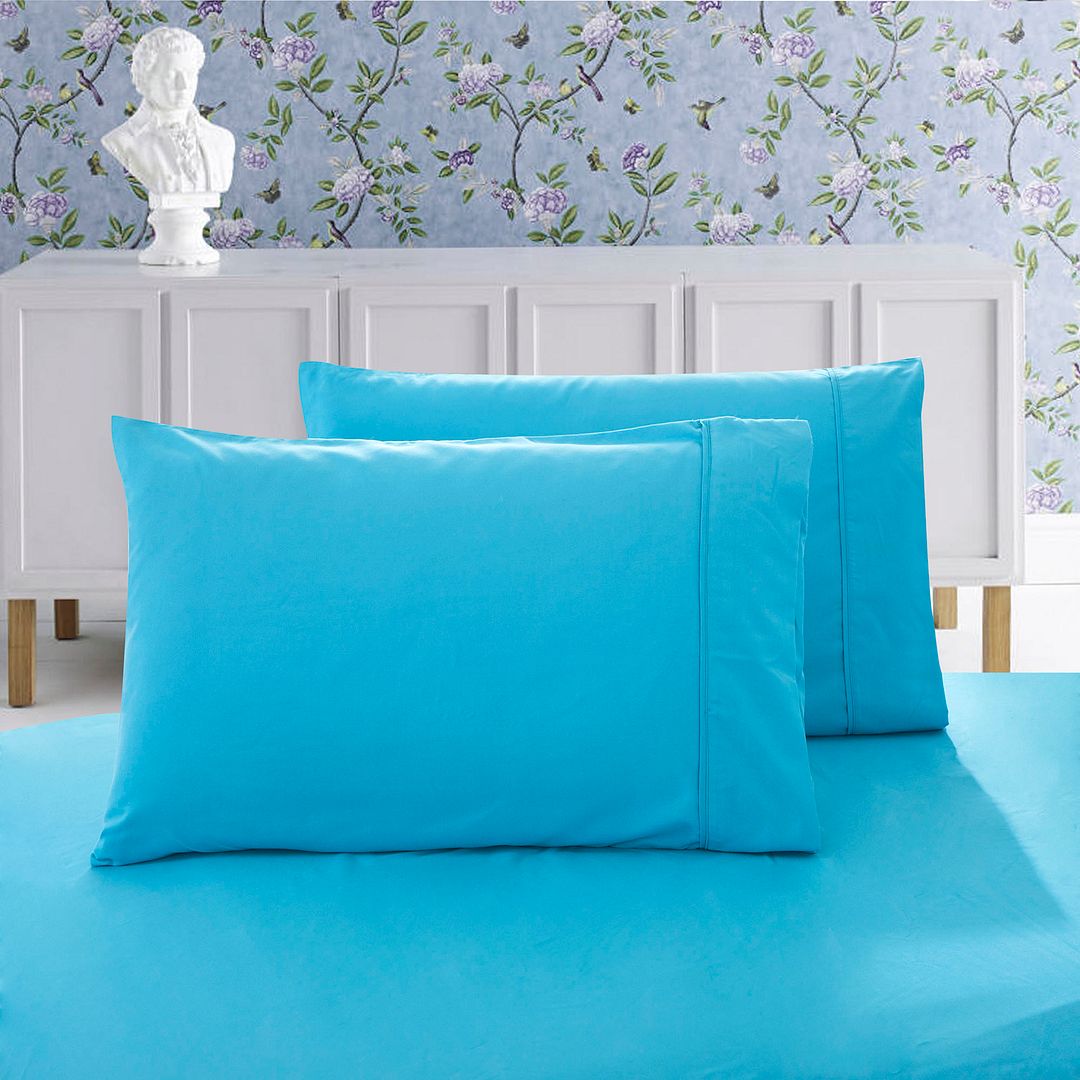Arlo 1000TC Premium Ultra Soft Pillowcases 2 - Pack - Light Blue – King