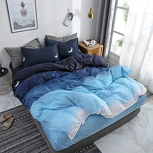 Alderon Duvet Quilt Cover Set – Blue – King