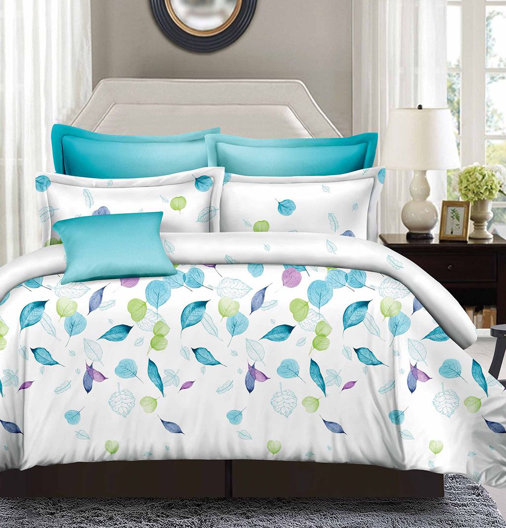 Atrium Leaves Quilt Cover Set – Multi – Super King