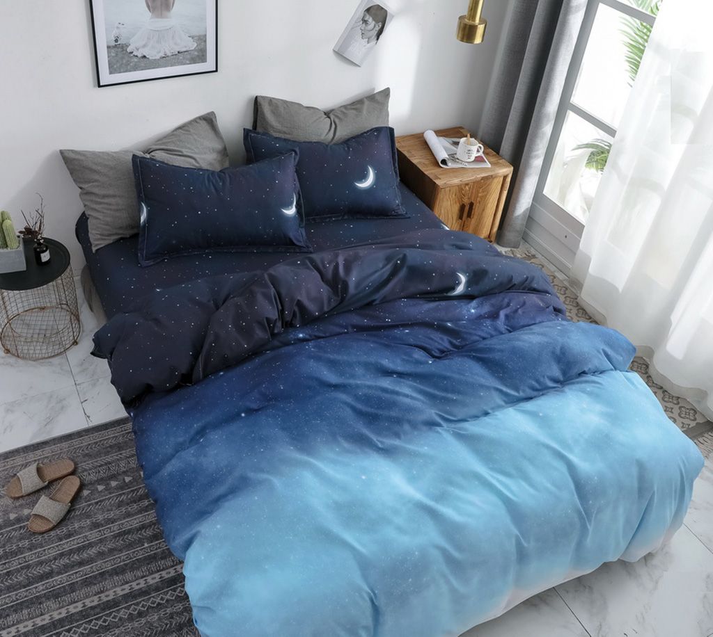 Night Blue Duvet Quilt Cover Set – Super King