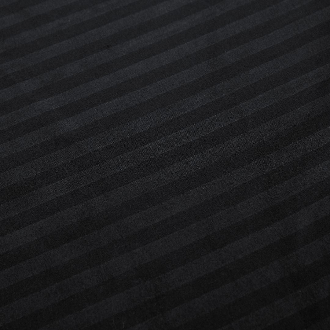 Arlo Ultra Soft Striped Quilt Cover Set – Black – Queen