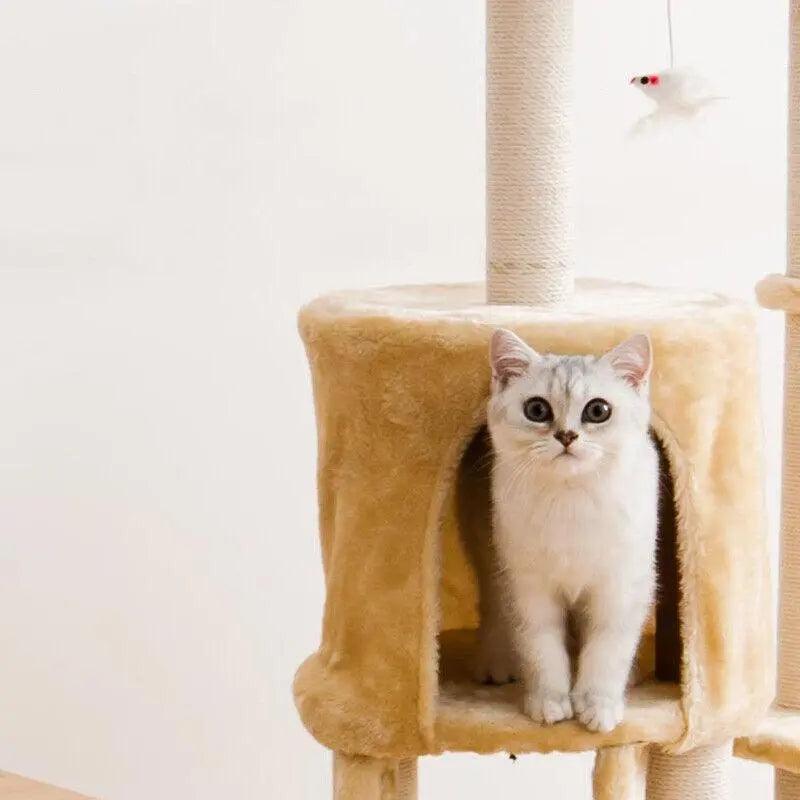 Kaleo Multi-Level Cat Tree – Grey – 135 cm