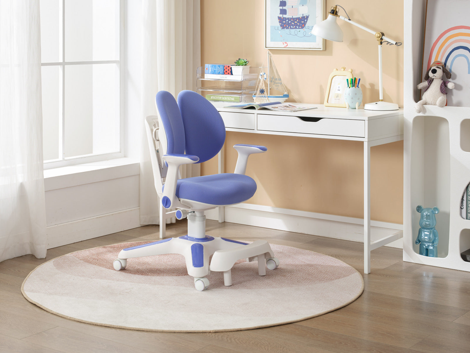 Kiera Kids Study Chair Set – Blue – Single