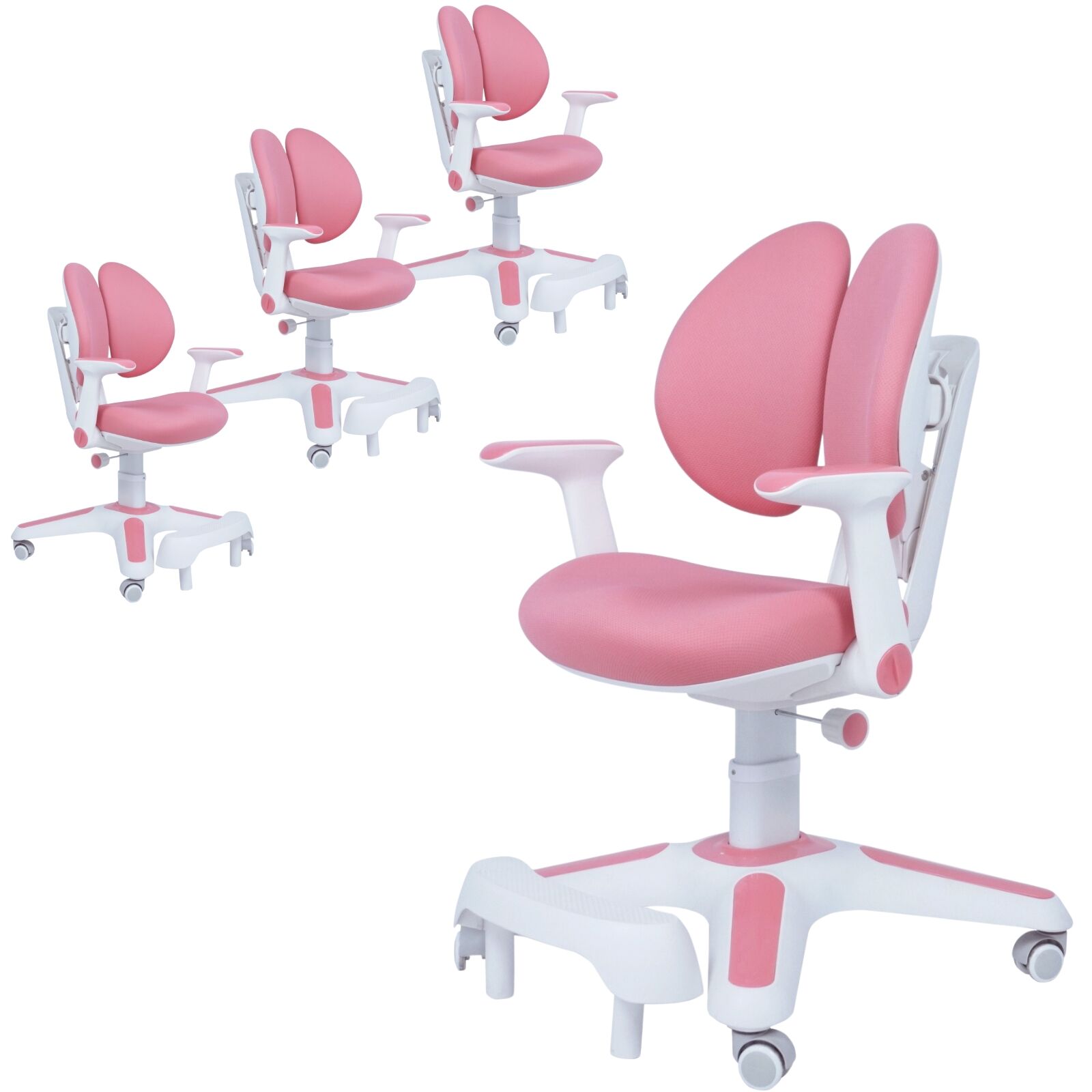Atlas Kids Study Chair Set – Pink – Set of 4
