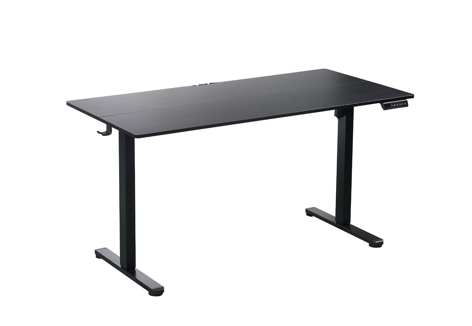 Zenith Kids Study Chair & Electric Standing Desk Set – Blue & Black – Medium