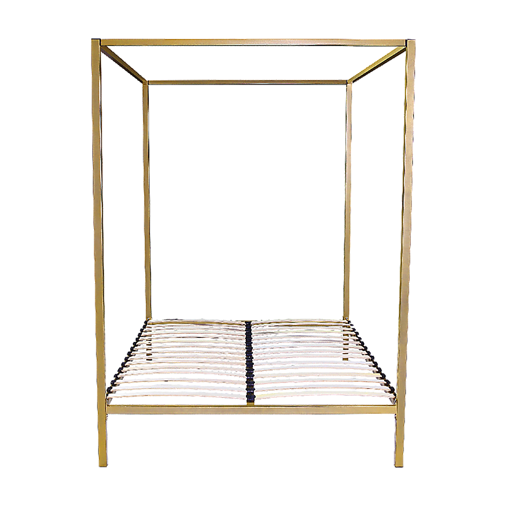 Rowan 4 Poster Bed Frame – Gold – Queen