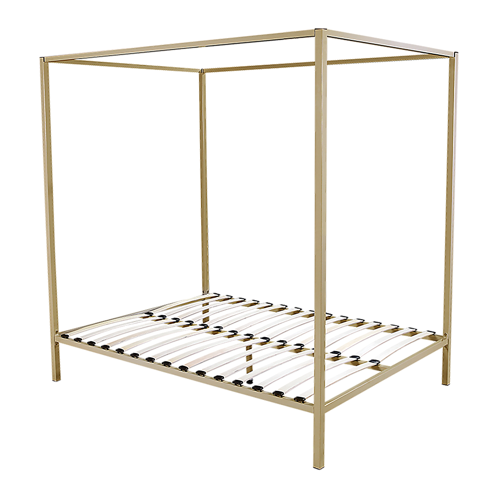 Rowan 4 Poster Bed Frame – Gold – Queen