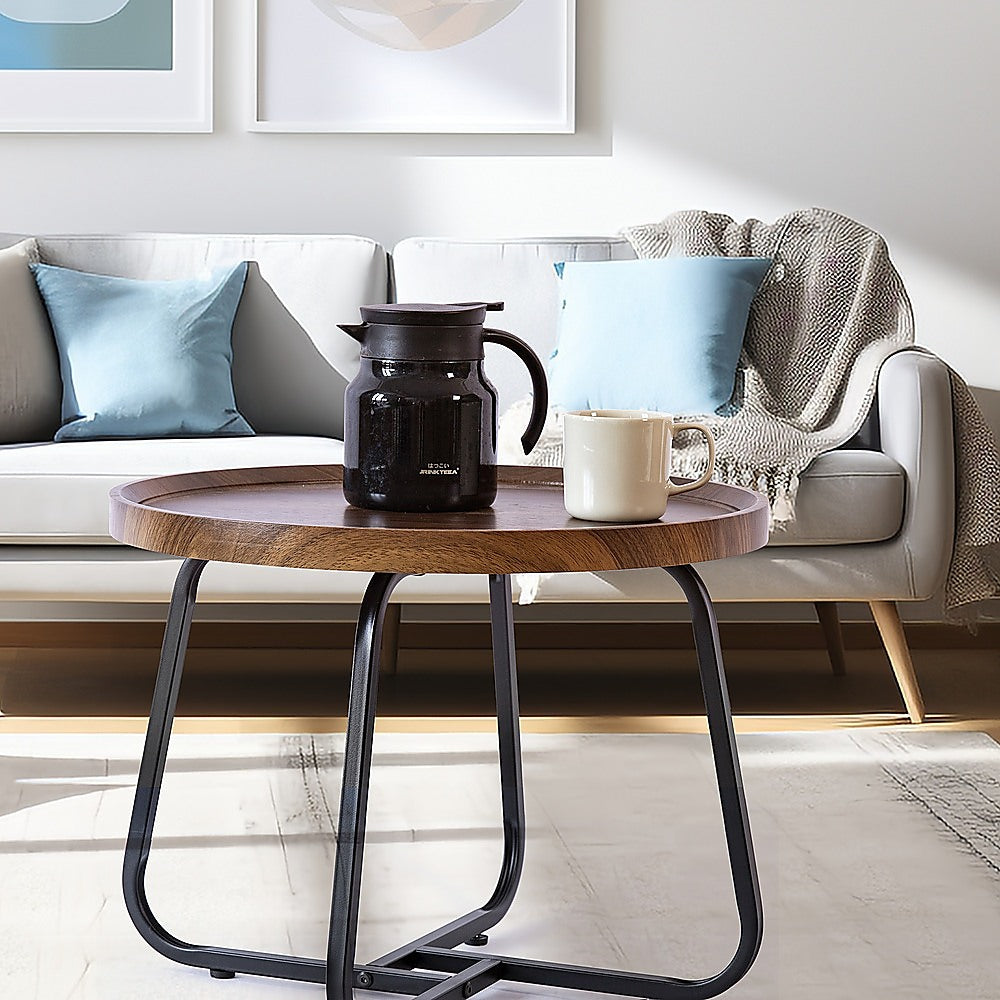 Kester Round Side Table – Black – 39 cm