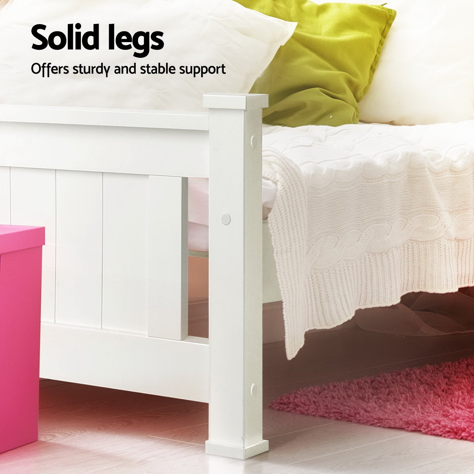 Union Kids Bed Base – White – Kids