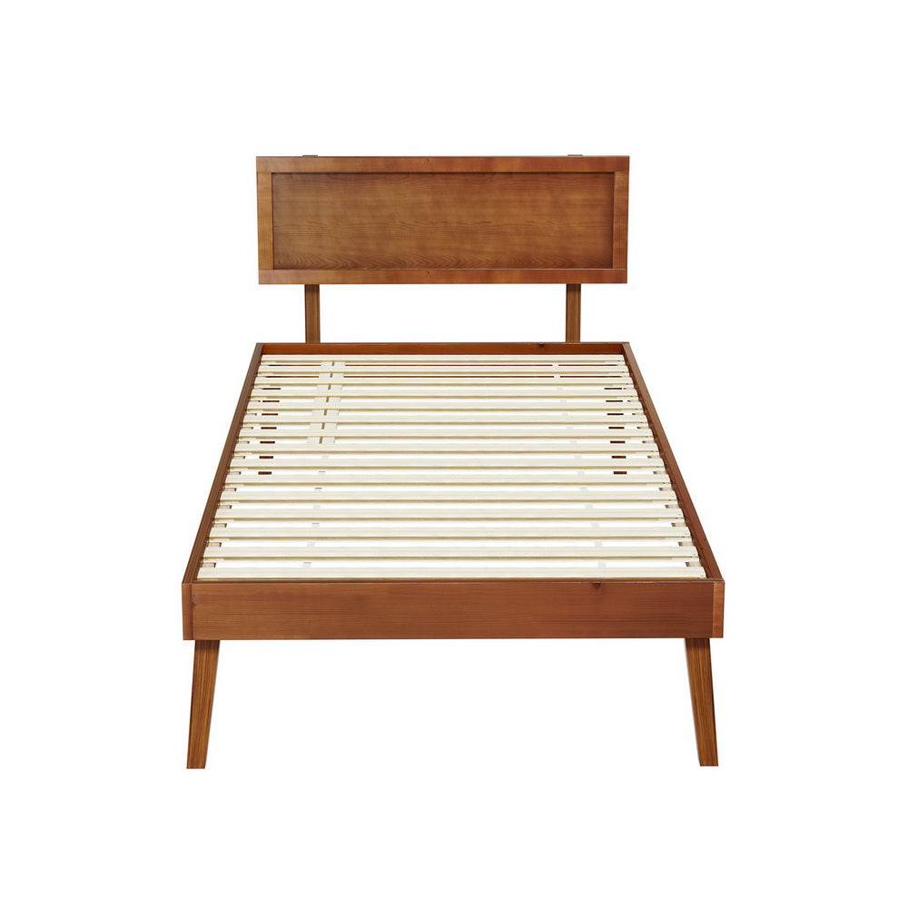 Callan Wooden Base Bed Frame – Walnut – Single