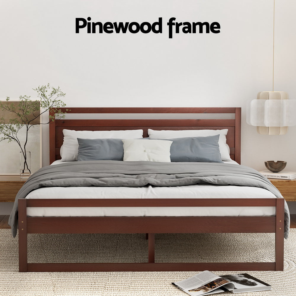 Witton Wooden Bed Frame – Walnut – Queen
