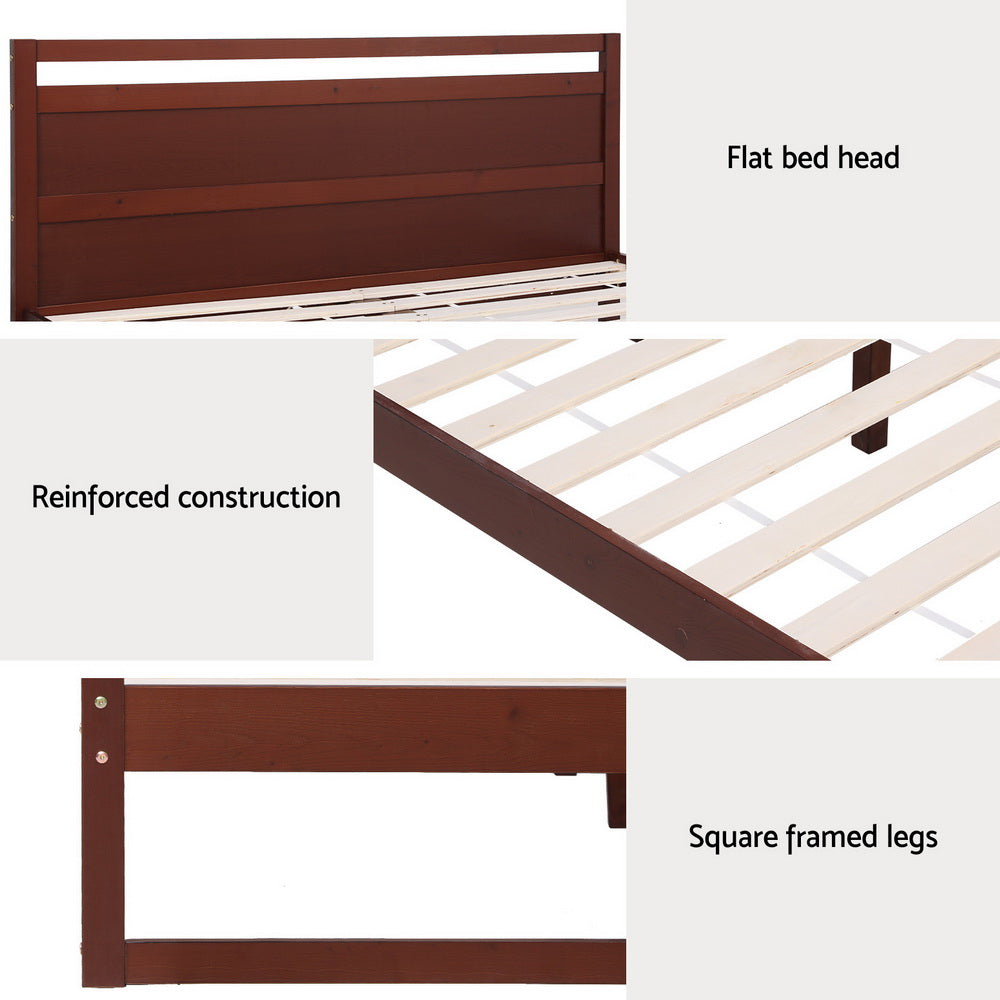 Witton Wooden Bed Frame – Walnut – Queen