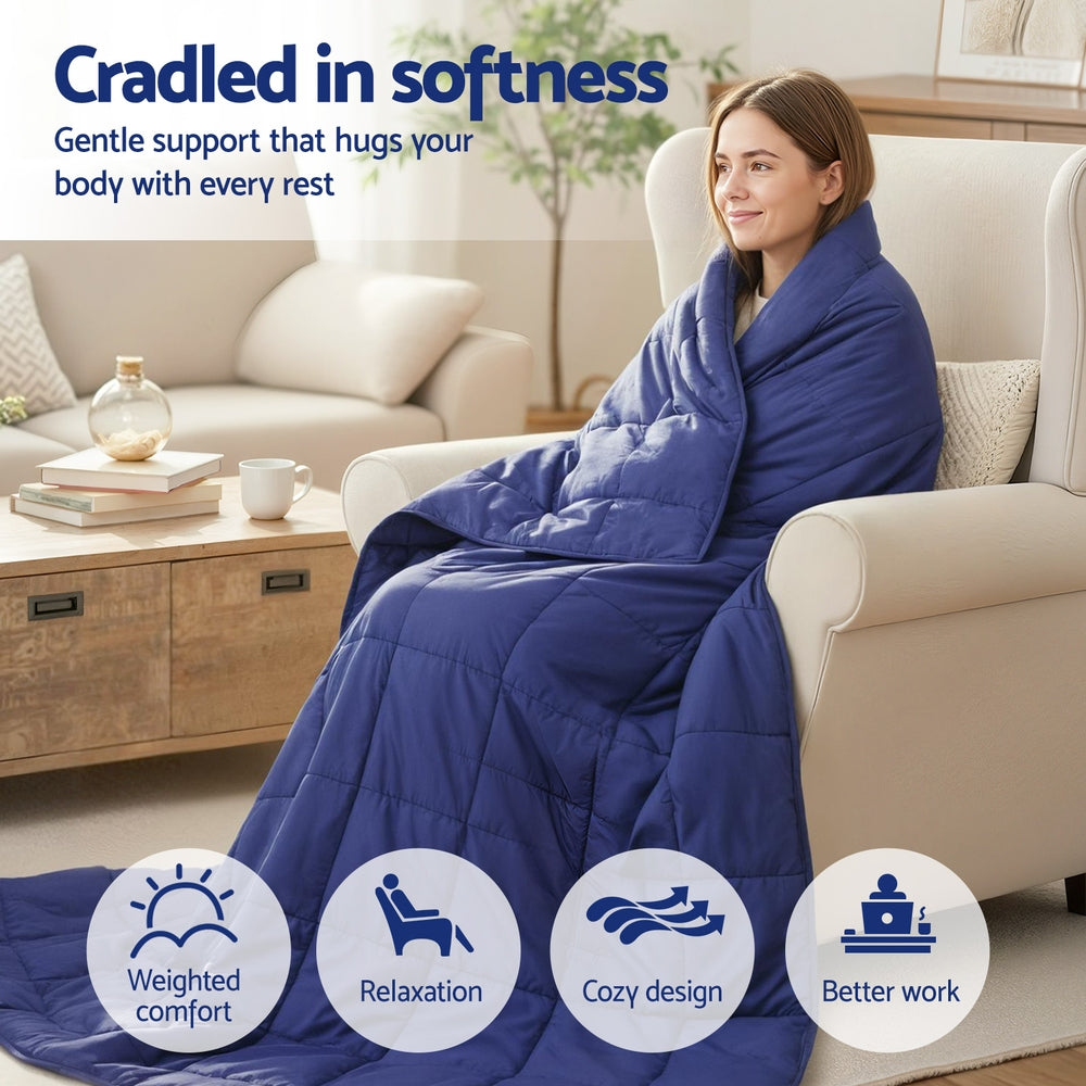 Alderon Weighted Blanket – Blue – 9kg