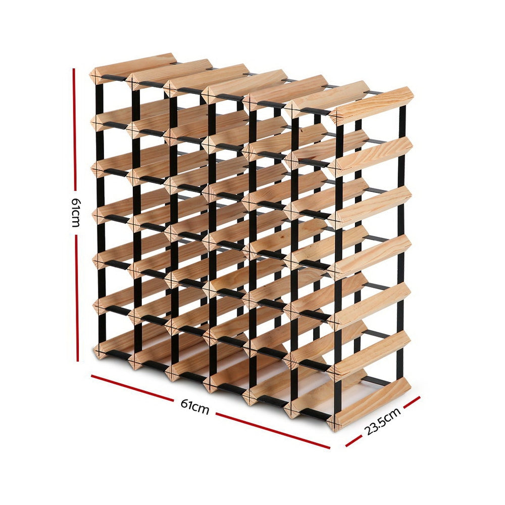 Belmont Timber Wine Rack – Natural – 42 Bottles