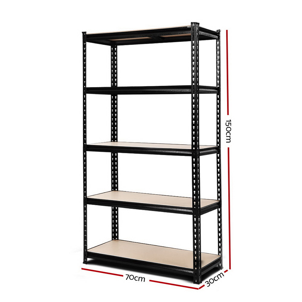 Serano Industrial Storage Rack – Black – 150 cm