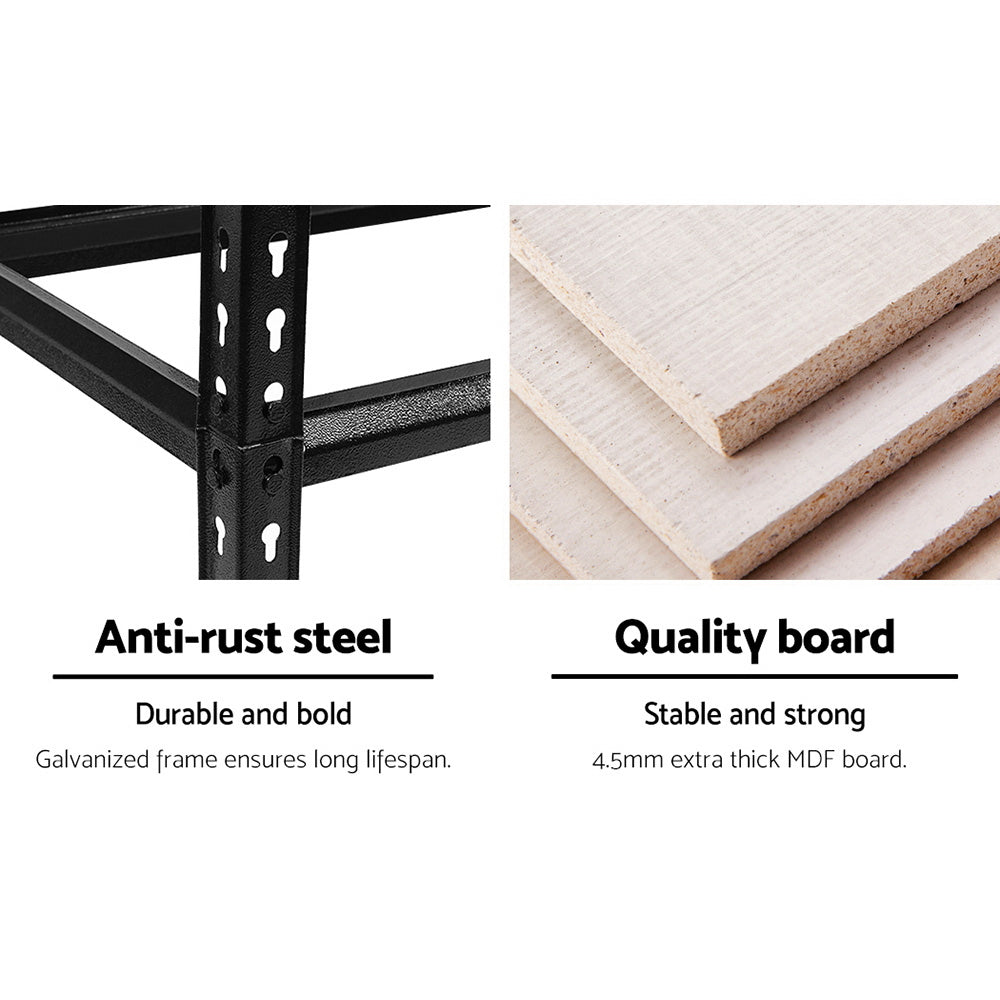 Serano Industrial Storage Rack – Black – 150 cm