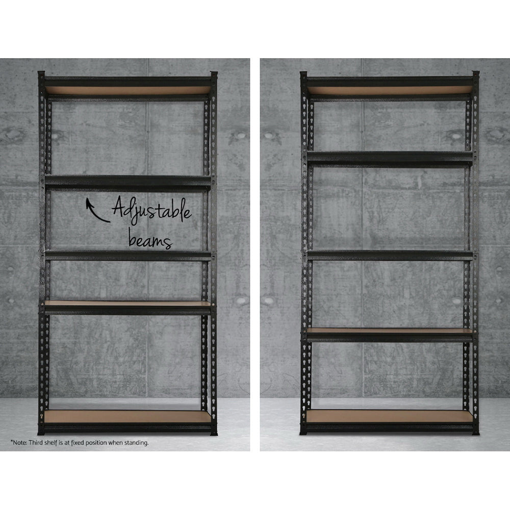 Serano Industrial Storage Rack – Black – 150 cm