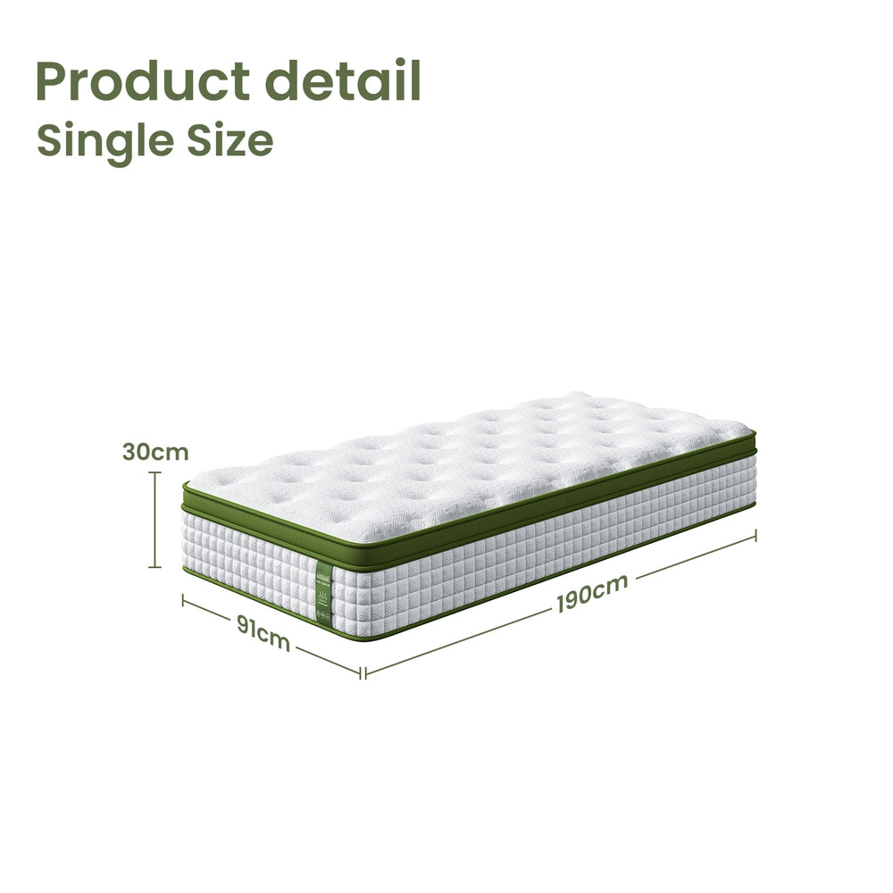 Nightsky Euro Top Mattress – White – Single