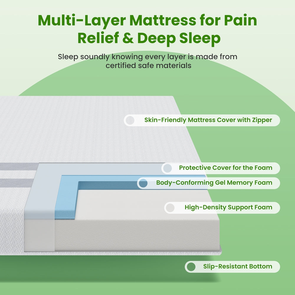 Nara Gel Foam Mattress – White – King