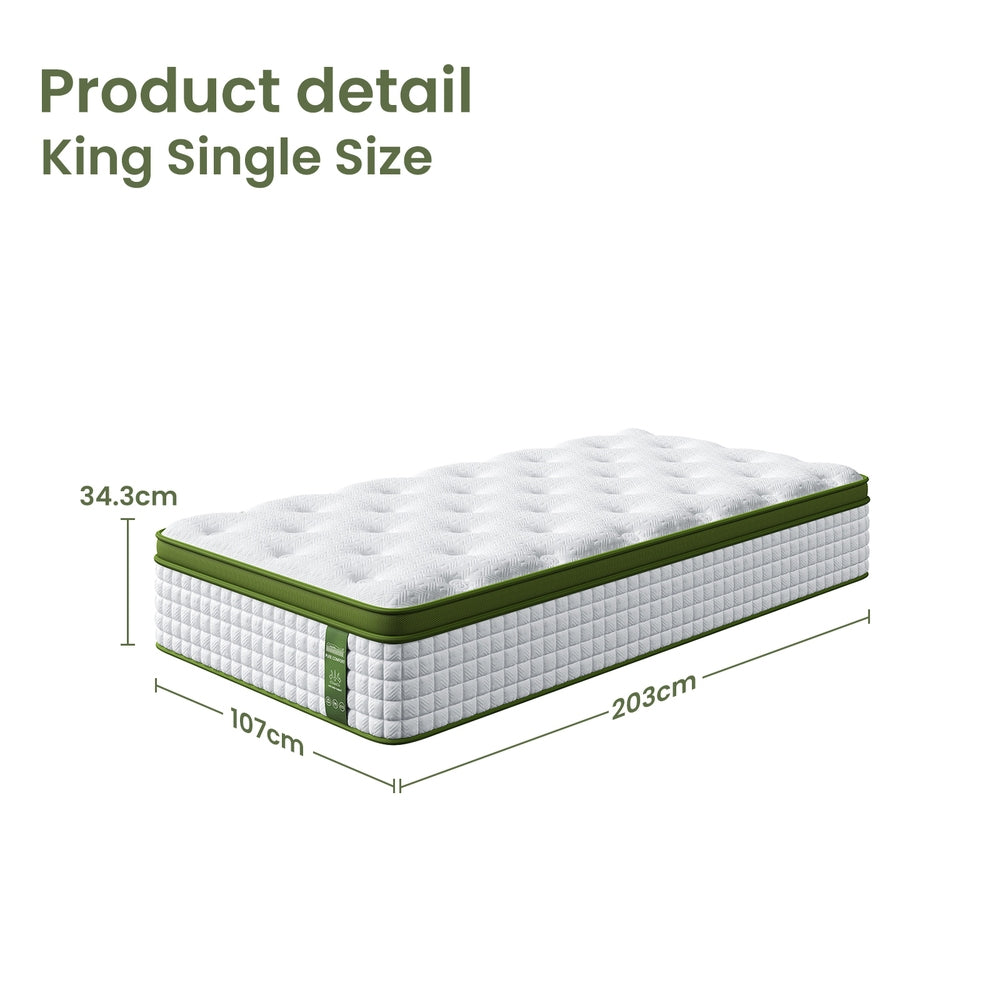 Serano Euro Top Mattress – White – King Single