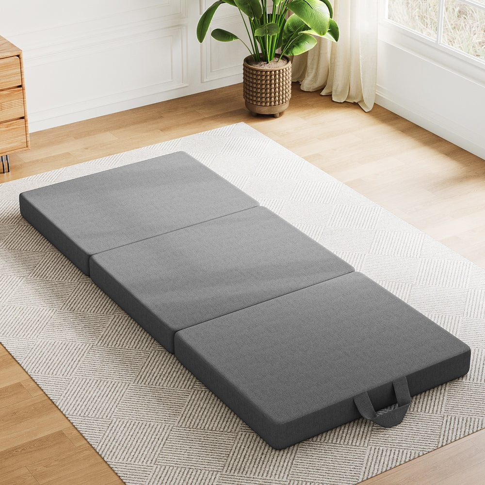 Fiora Tri-Fold Memory Foam Mattress – Grey – King Single